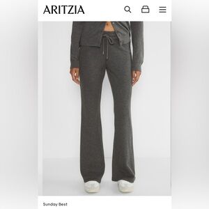 Aritzia Sunday Best Baby Waffle Knit Pant- Charcoal Size M